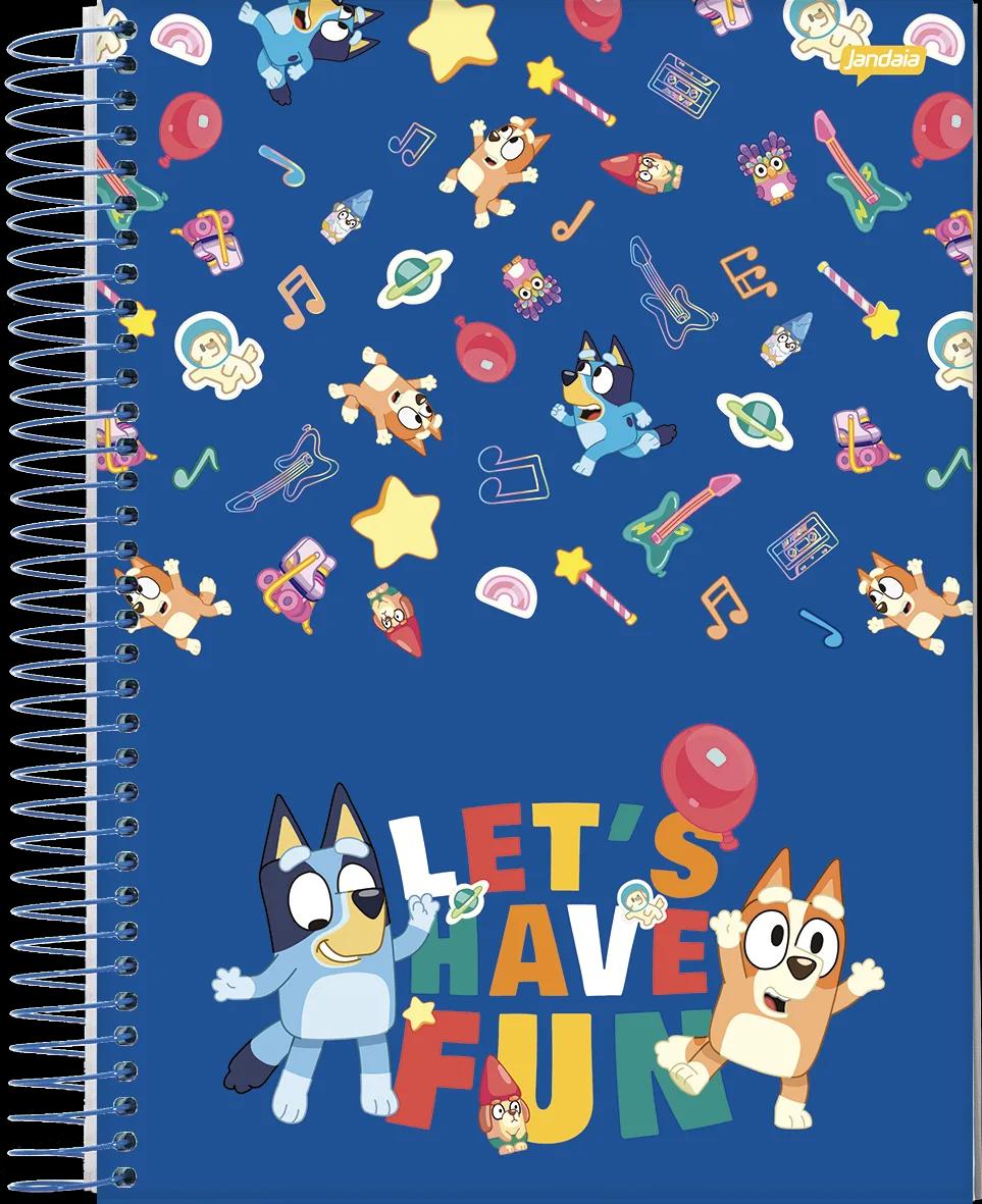 CADERNO ESPIRAL CAPA DURA 1/4 80 FOLHAS - BLUEY — miniatura 4
