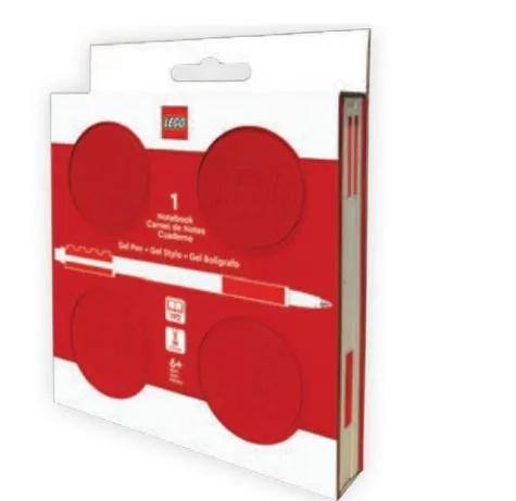 KIT CADERNO C/CANETA GEL VERMELHO - LEGO