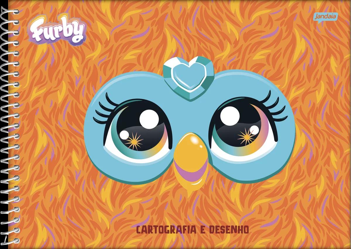 CADERNO ESPIRAL CAPA DURA 80 FOLHAS CARTOGRAFIA - FURBY