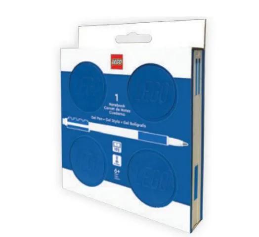 KIT CADERNO C/CANETA GEL AZUL - LEGO