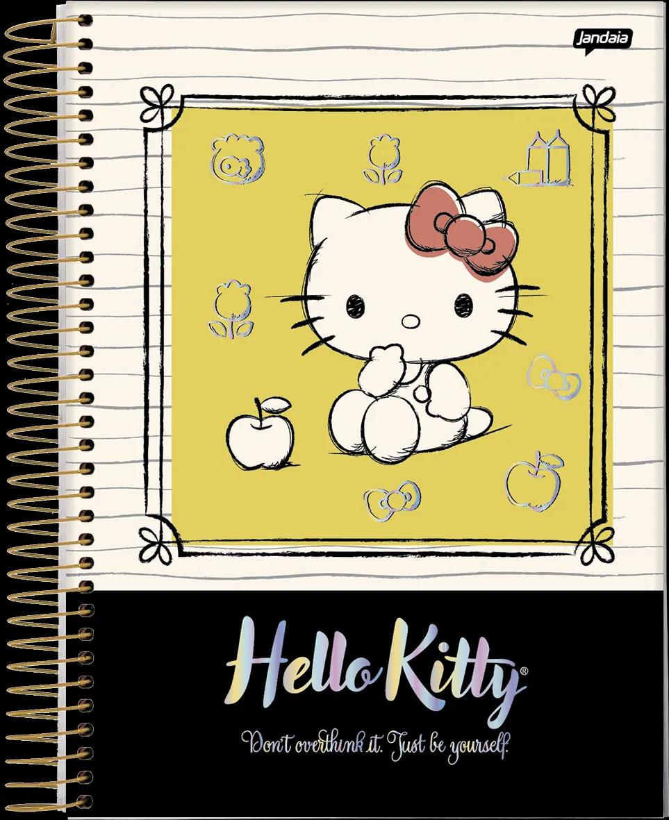 CADERNO ESPIRAL CAPA DURA 01 MATÉRIA COLLEGE - HELLO KITTY