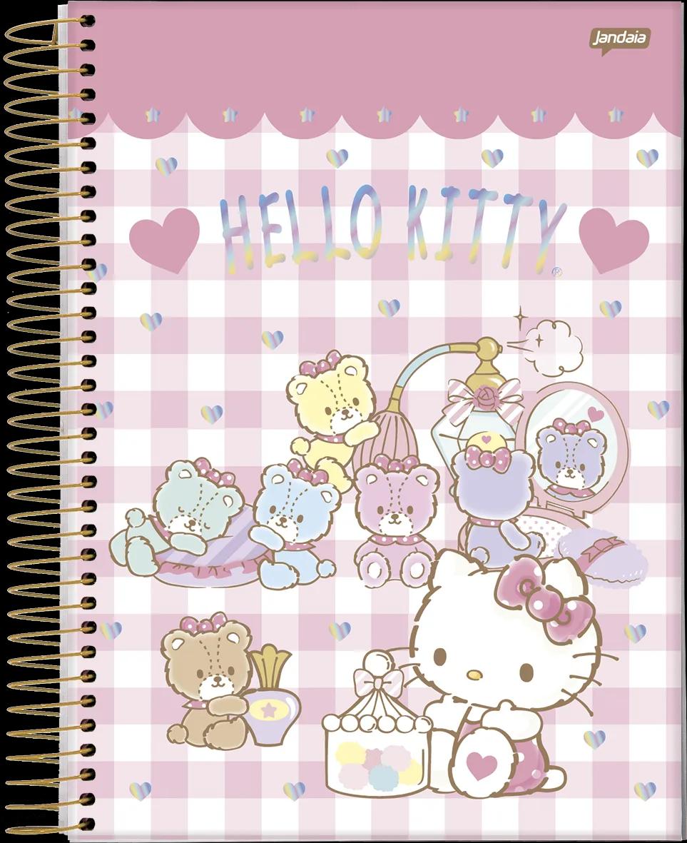 CADERNO ESPIRAL CAPA DURA 1/4 80 FOLHAS - HELLO KITTY — miniatura 2