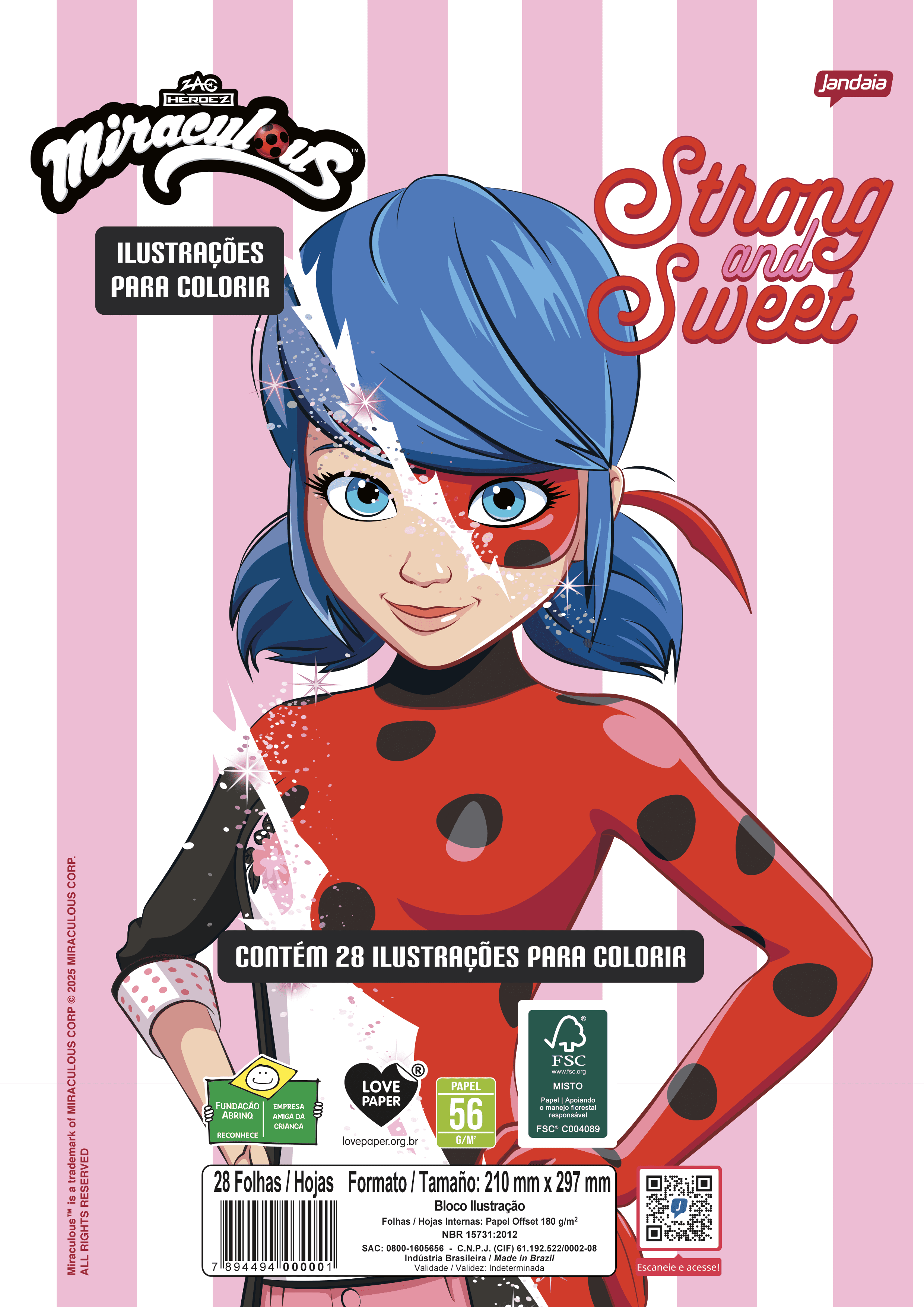 FOLHAS ILUSTRAÇÃO 180G A4 - MIRACULOUS