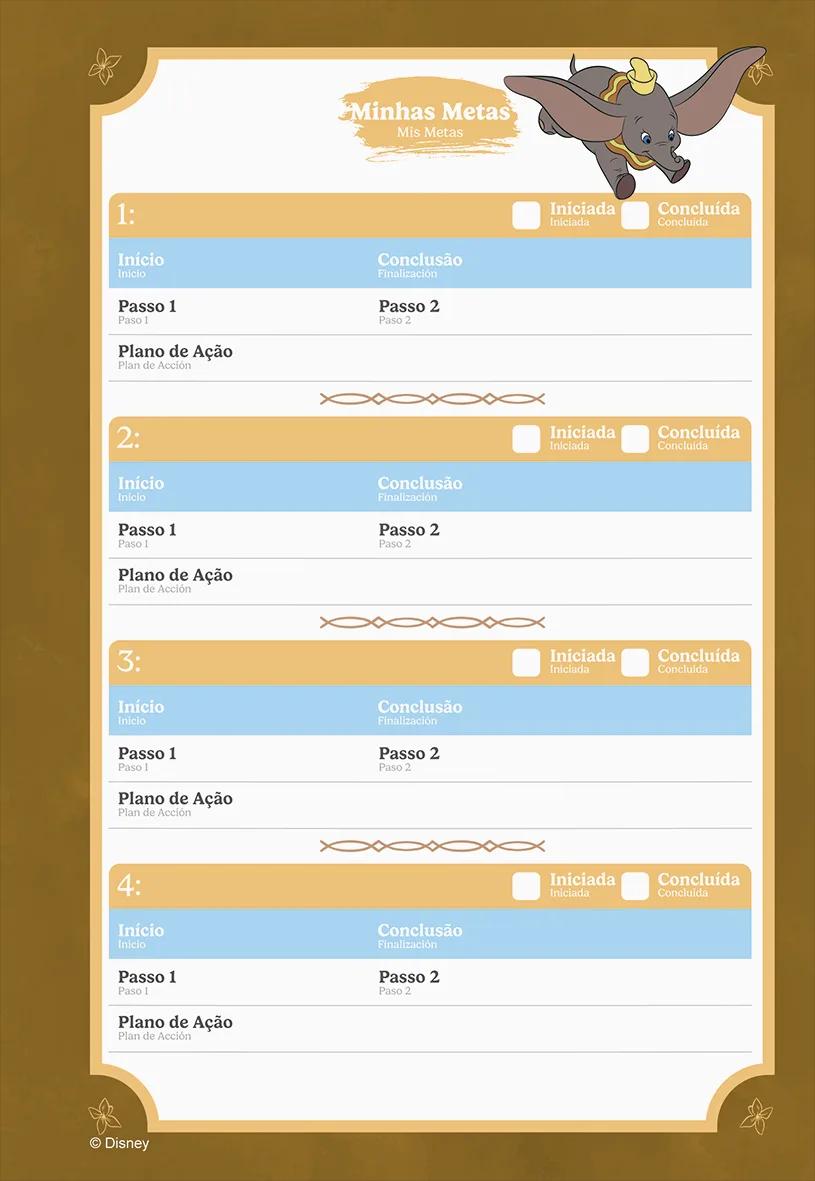 AGENDA DIARIA LOMBADA QUADRADA 138X200MM - DISNEY CLASSICOS