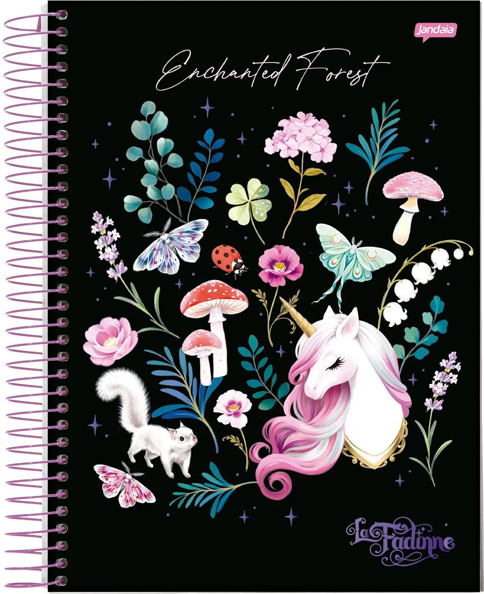 CADERNO ESPIRAL CAPA DURA 1/4 80 FOLHAS - LA FADINNE