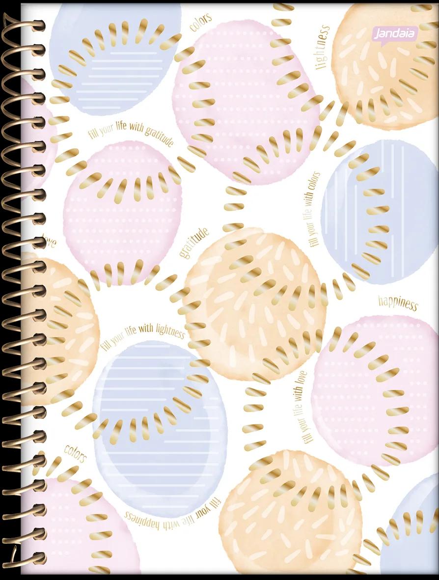 CADERNO ESPIRAL CAPA DURA 1/4 80 FOLHAS - LA CREME