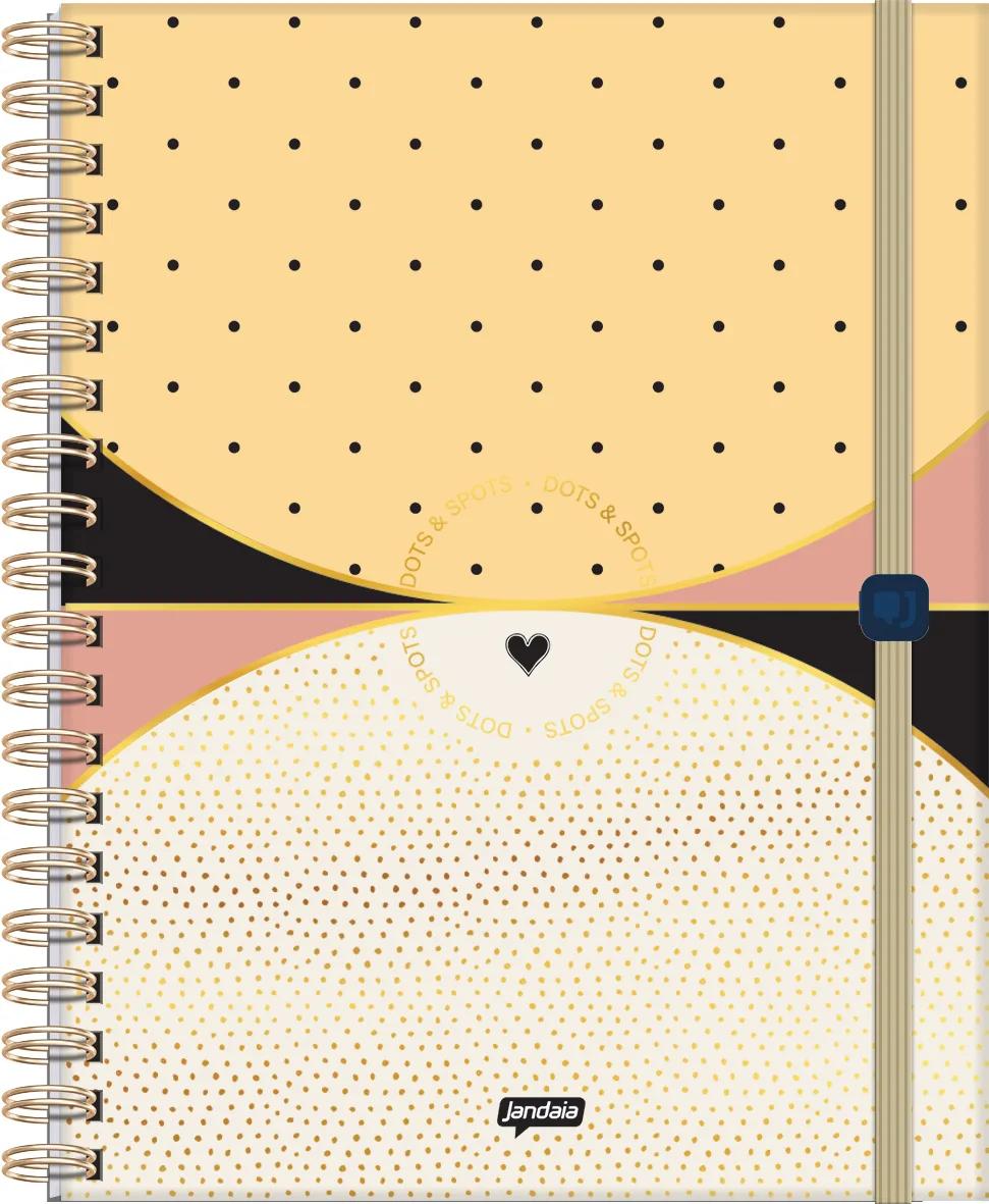 CADERNO 1/4 CAPA DURA 80 FOLHAS NEO - DOTS E SPOTS