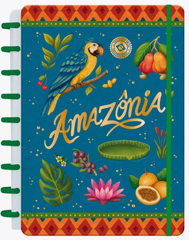 CADERNO NEODISC 1/4 CAPA DURA 80 FOLHAS - PASSAPORTE BRASIL