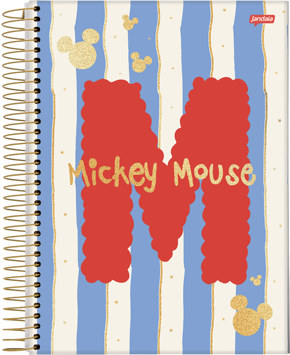 CADERNO ESPIRAL UNIVERSITÁRIO CAPA DURA 01 MATÉRIA 80 FOLHAS - MICKEY ARTS — miniatura 4