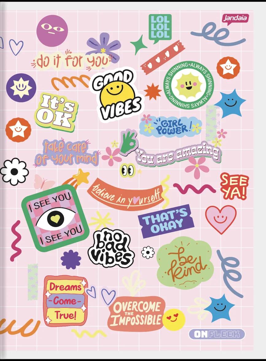 CADERNO BROCHURA UNIV FLEX 200X275MM 90 FOLHAS - ON FLEEK — miniatura 3