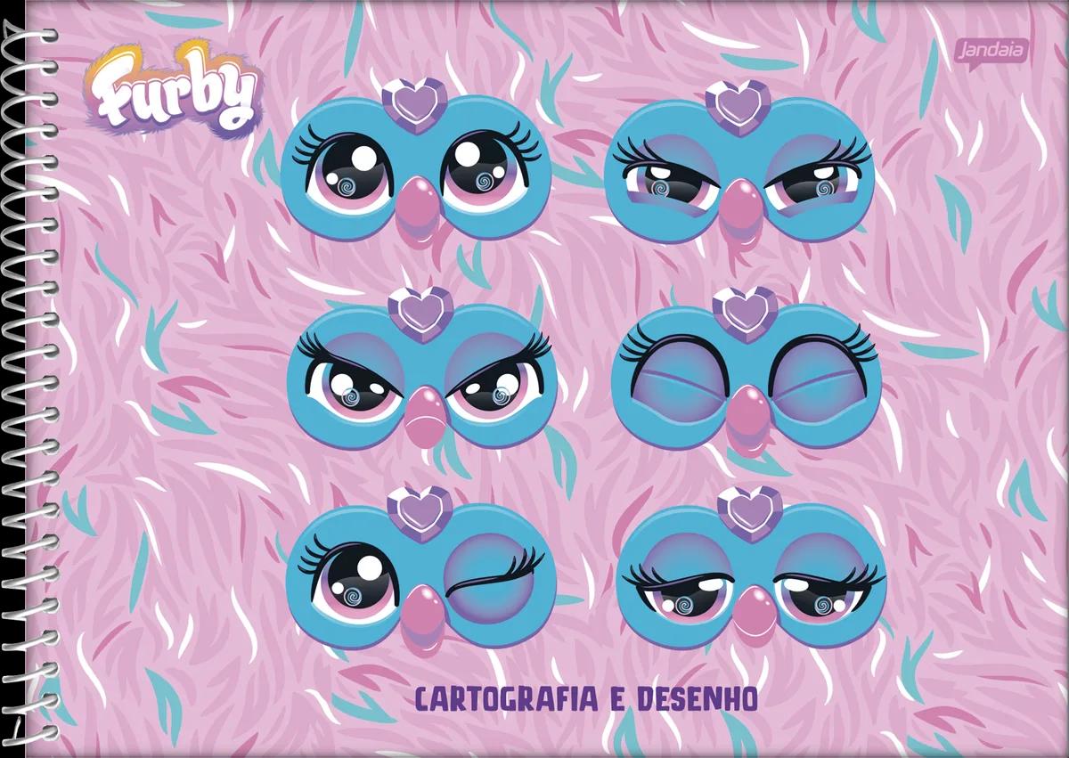 CADERNO ESPIRAL CAPA DURA 80 FOLHAS CARTOGRAFIA - FURBY — miniatura 2