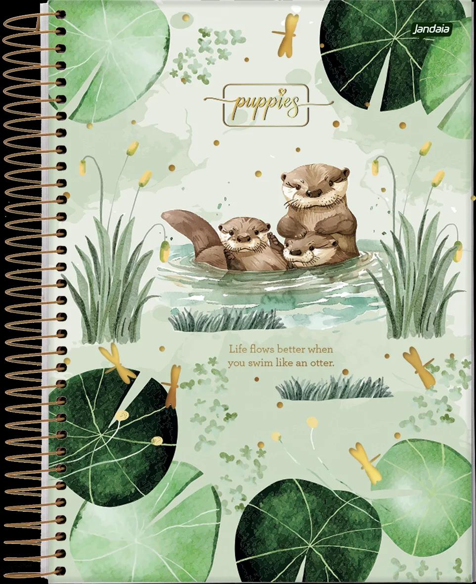 CADERNO ESPIRAL UNIVERSITÁRIO CAPA DURA 10 MATÉRIAS 160 FOLHAS - PUPPIES — miniatura 3