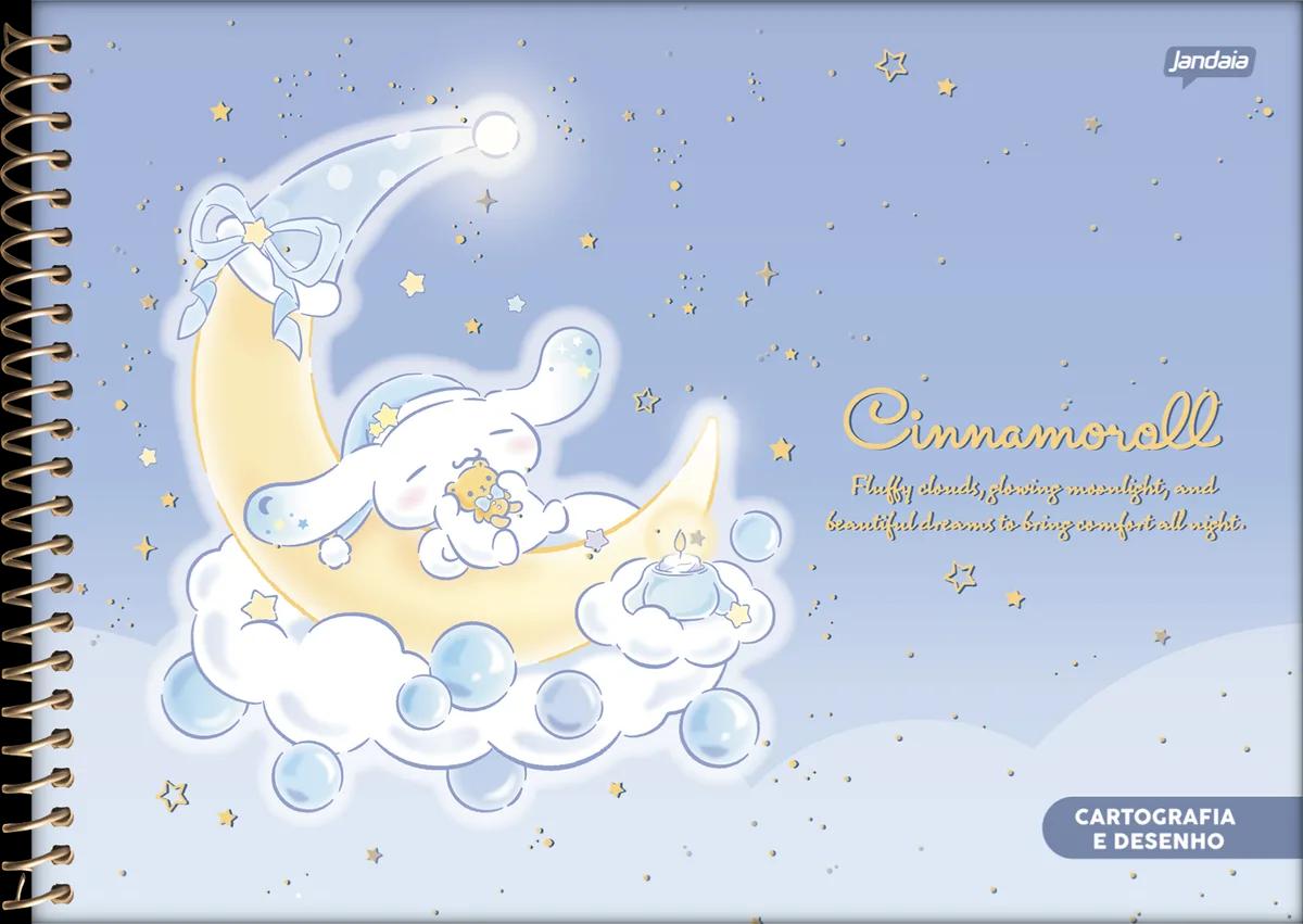 CADERNO ESPIRAL CAPA DURA 80 FOLHAS CARTOGRAFIA - CINNAMOROLL