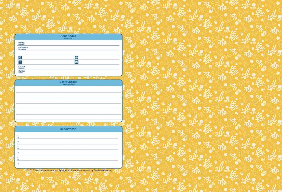 CADERNO BROCHURA CAPA DURA UNIVERSITÁRIO 80 FOLHAS - BOB ESPONJA — miniatura 5
