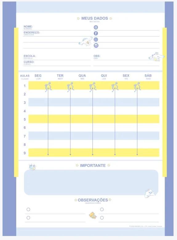 CADERNO NEODISC UNIVERSITÁRIO CAPA DURA 80 FOLHAS - CINNAMOROLL — miniatura 4