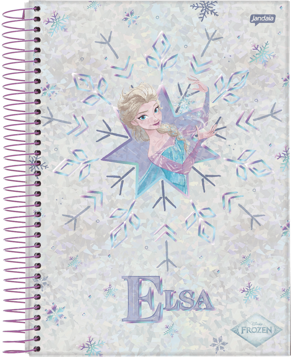 CADERNO ESPIRAL UNIVERSITÁRIO CAPA DURA 10 MATÉRIAS 160 FOLHAS - FROZEN — miniatura 3