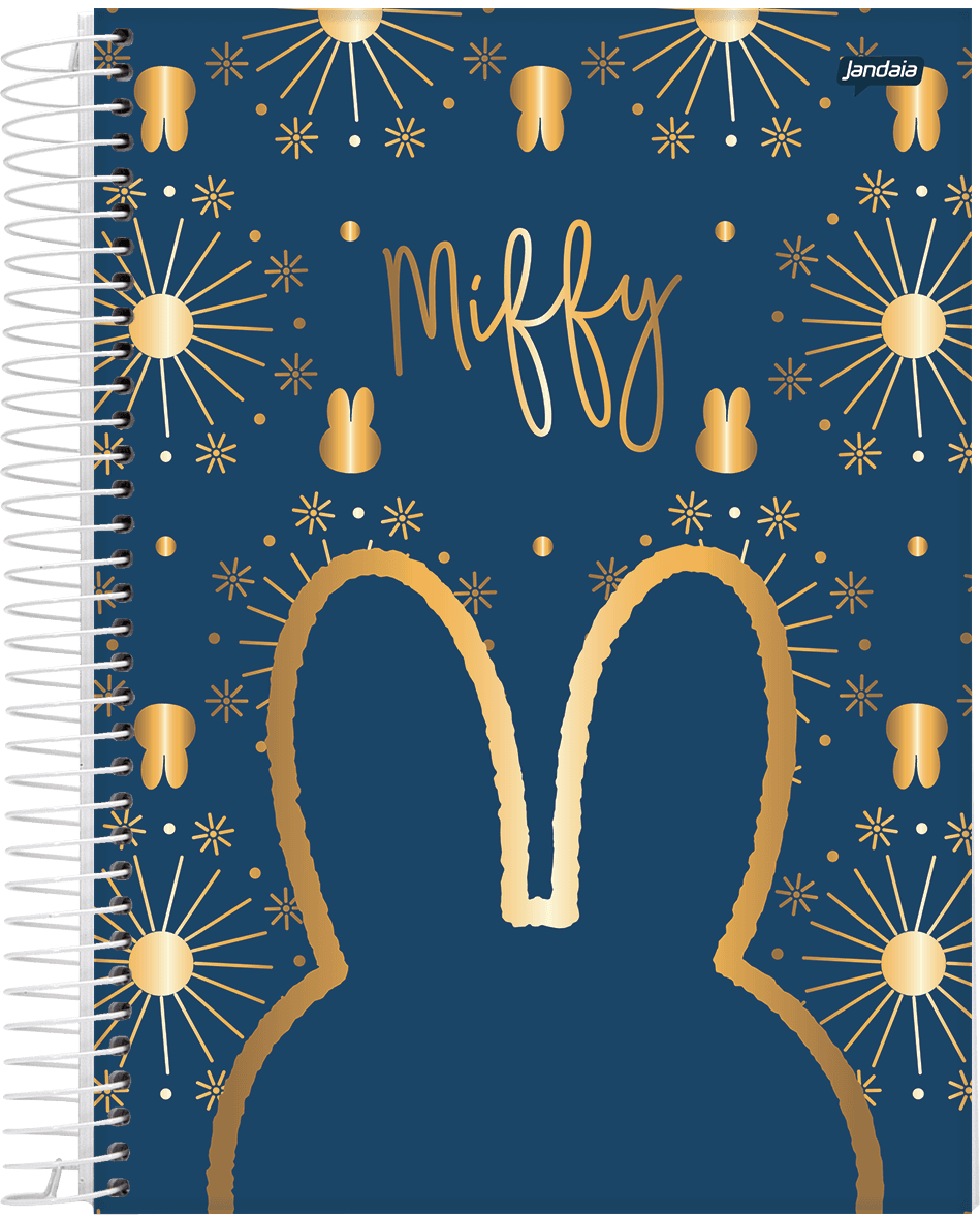CADERNO ESPIRAL UNIVERSITÁRIO CAPA DURA 01 MATÉRIA 80 FOLHAS - MIFFY — miniatura 4