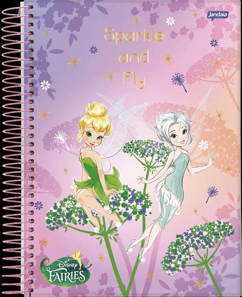 CADERNO ESPIRAL CAPA DURA 1/4 80 FOLHAS - FADAS DISNEY — miniatura 2