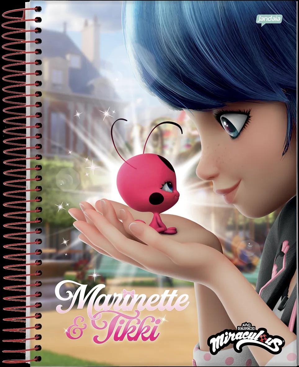 CADERNO ESPIRAL UNIVERSITÁRIO CAPA DURA 10 MATÉRIAS 160 FOLHAS - MIRACULOUS — miniatura 3