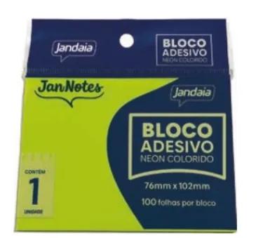 BLOCO ADESIVO 76x102 VERDE 100 FOLHAS - JANNOTES