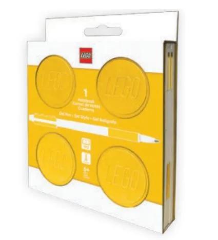 KIT CADERNO C/CANETA GEL AMARELO - LEGO