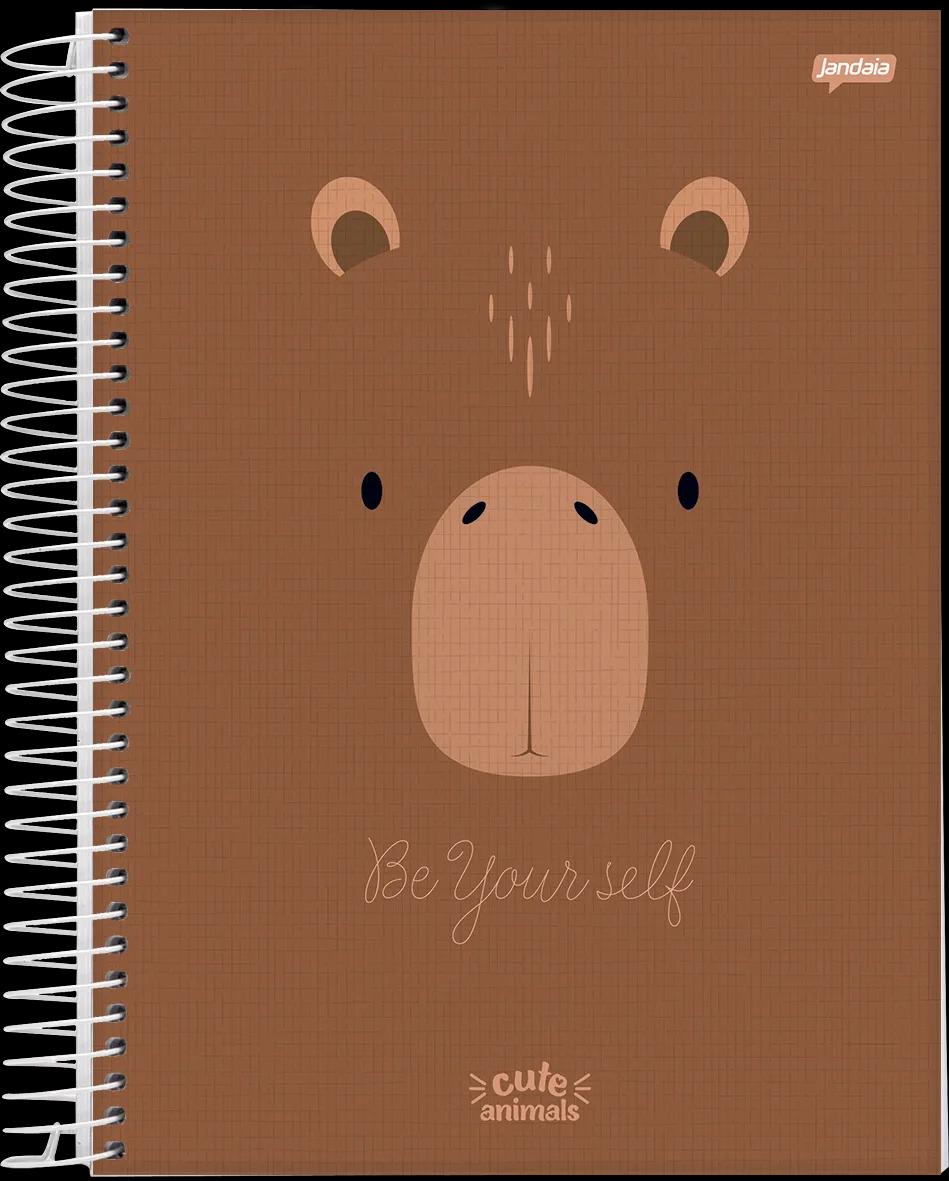 CADERNO ESPIRAL UNIVERSITÁRIO CAPA DURA 10 MATÉRIAS 160 FOLHAS - CUTE ANIMALS