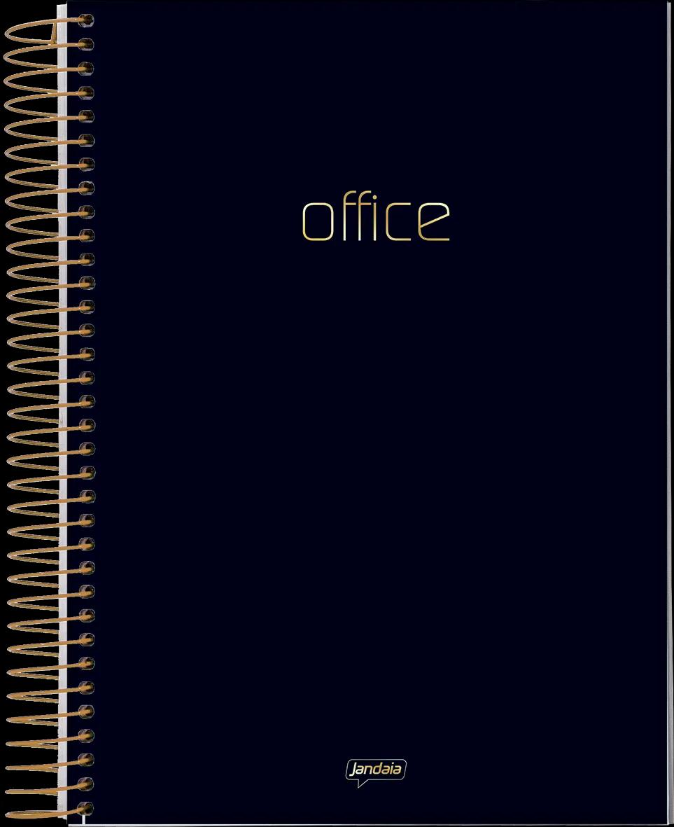 CADERNO ESPIRAL UNIVERSITÁRIO CAPA DURA 01 MATÉRIA 96 FOLHAS PRETO - OFFICE COLLECTION
