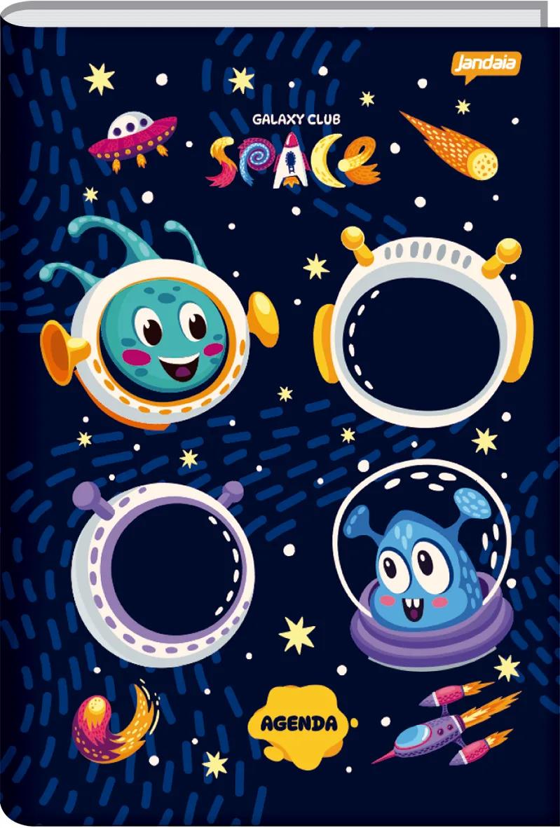 AGENDA PERMANENTE 134X200MM 96FLS - GALAXY CLUB SPACE — imagem 1