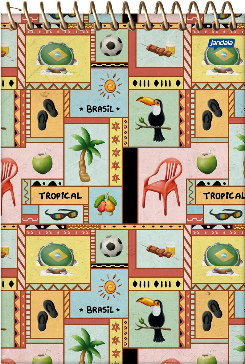 CADERNETA APONTAMENTO ESPIRAL CAPA DURA 80 FOLHAS - PASSAPORTE BRASIL — miniatura 3