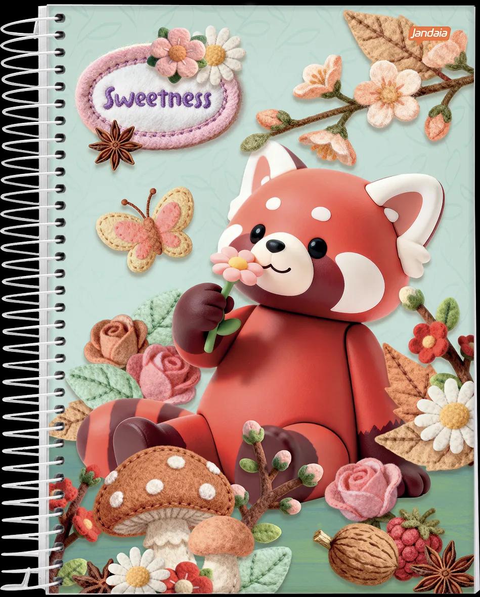 CADERNO ESPIRAL UNIVERSITÁRIO CAPA DURA 12 MATÉRIAS 192 FOLHAS -  SWEETNESS