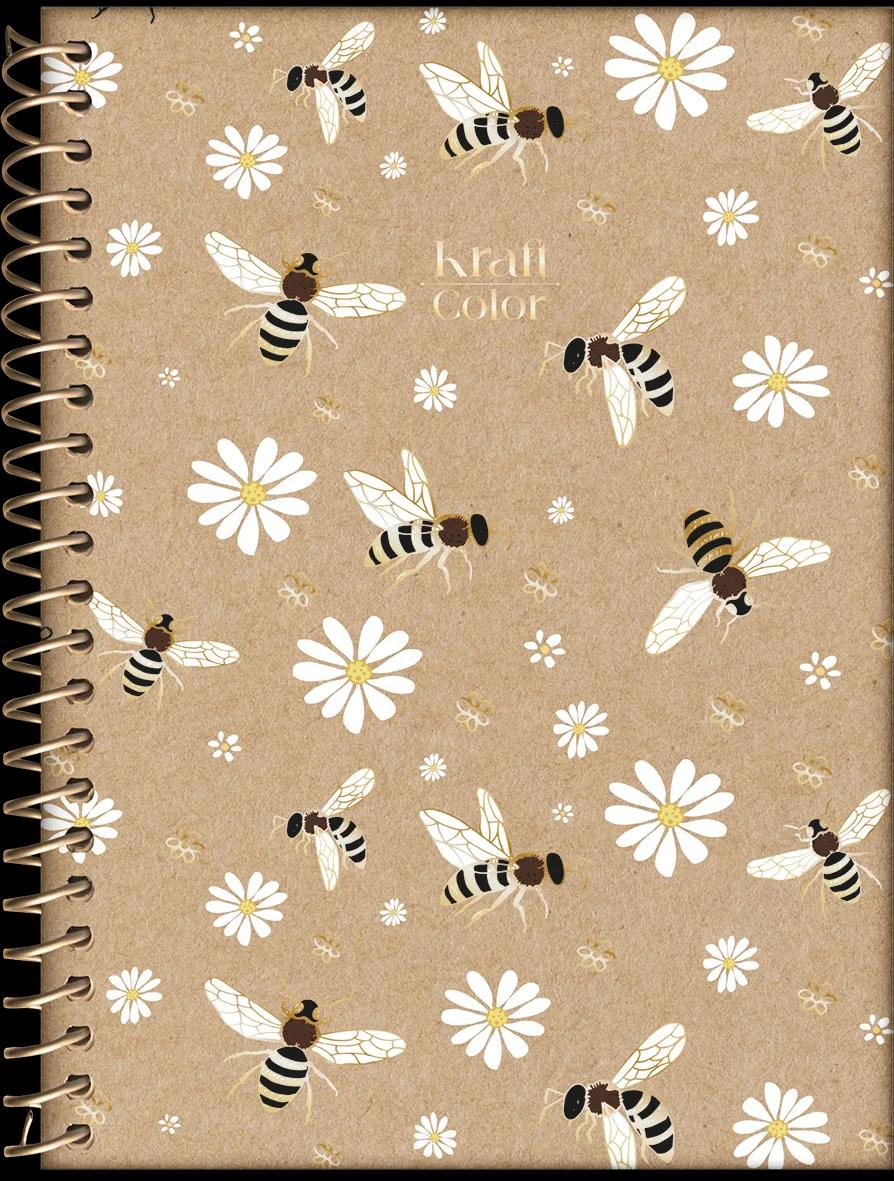 CADERNO ESPIRAL CAPA DURA 10 MATÉRIAS COLLEGE - KRAFT COLOR — miniatura 4