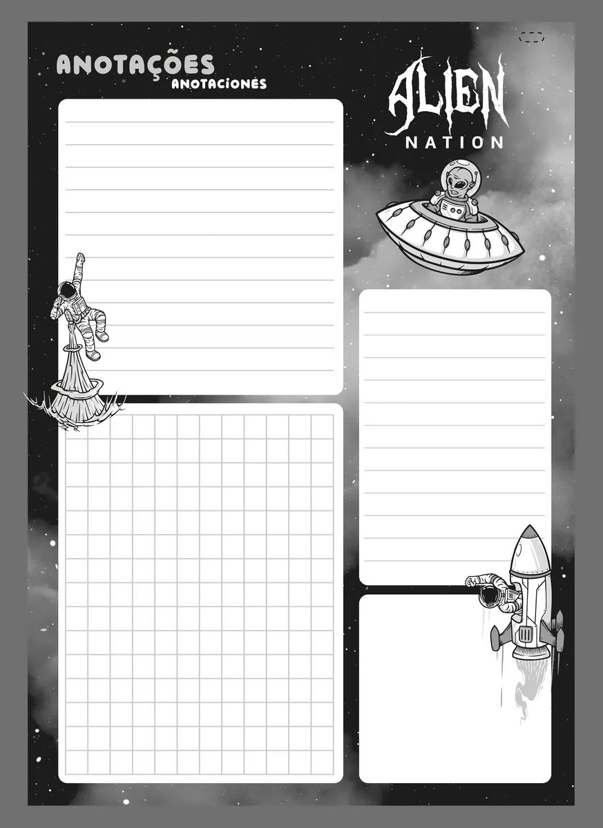 CADERNO ESPIRAL UNIVERSITÁRIO CAPA DURA 10 MATÉRIAS 160 FOLHAS - ALIEN NATION — miniatura 7