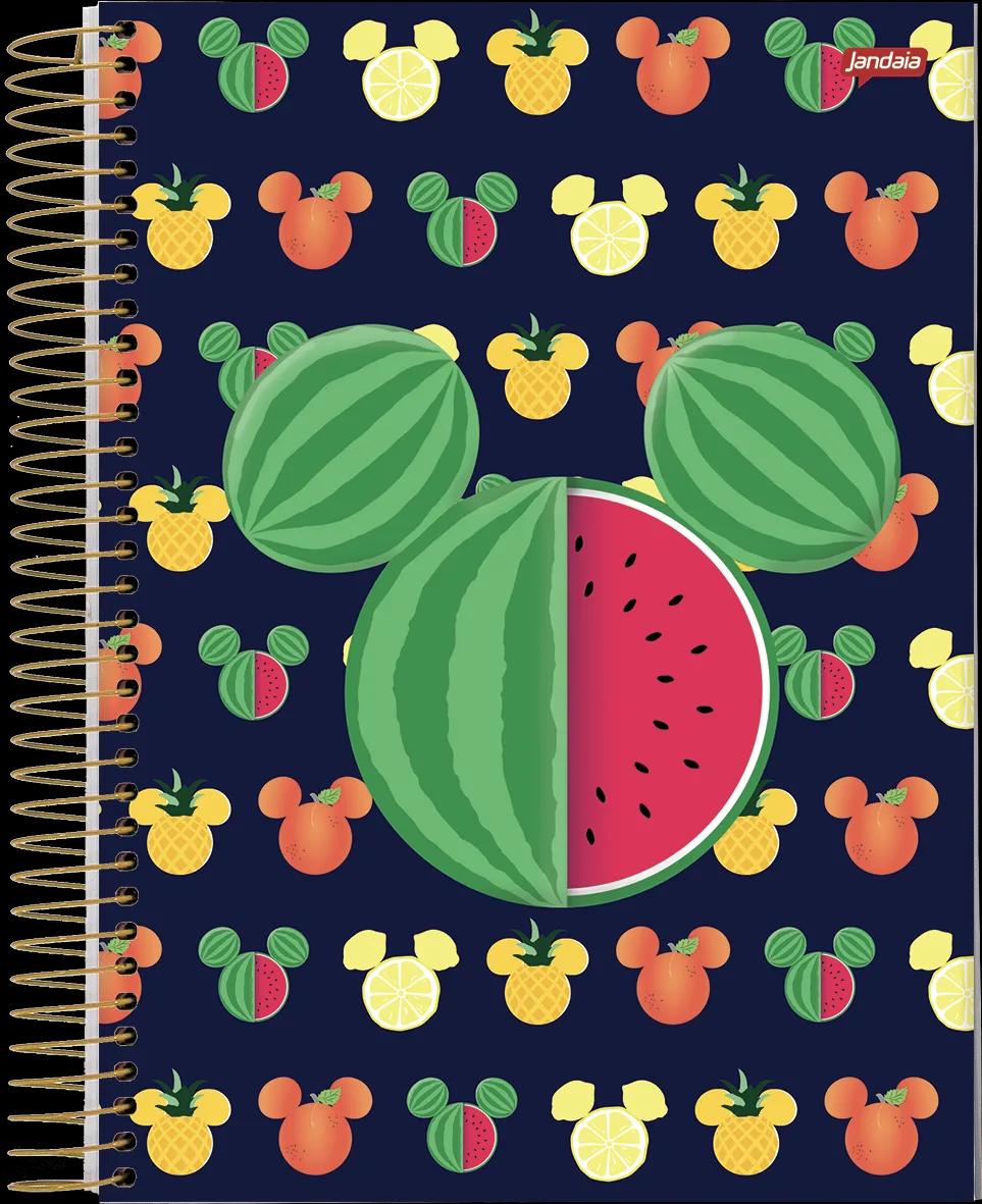 CADERNO ESPIRAL UNIVERSITÁRIO CAPA DURA 01 MATÉRIA 80 FOLHAS - MICKEY HEADS