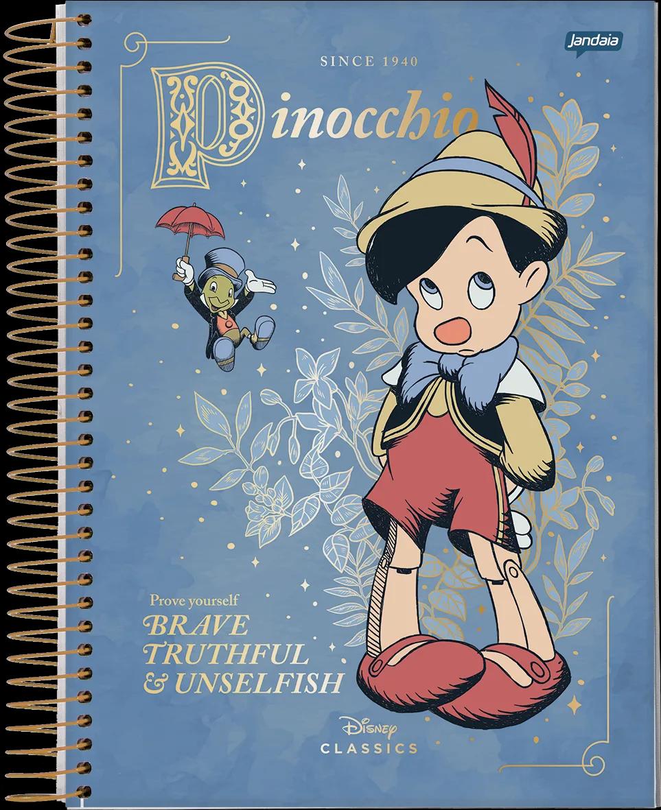 CADERNO ESPIRAL CAPA DURA 1/4 80 FOLHAS - DISNEY CLÁSSICOS