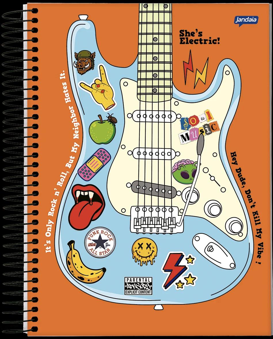 CADERNO ESPIRAL UNIVERSITÁRIO CAPA DURA 01 MATÉRIA 80 FOLHAS - SOUL MUSIC