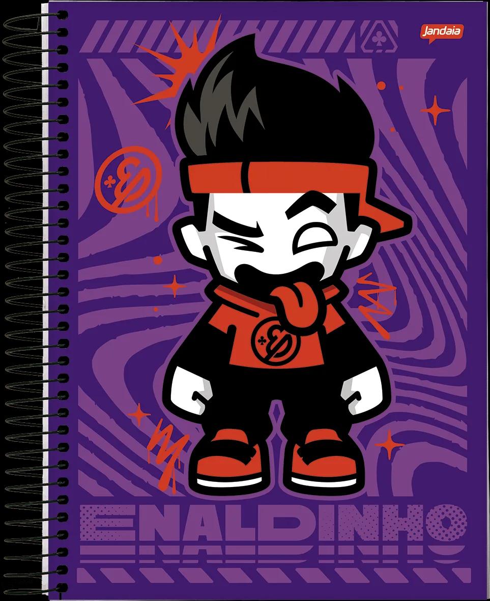 CADERNO ESPIRAL CAPA DURA 1/4 80 FOLHAS - ENALDINHO — miniatura 3