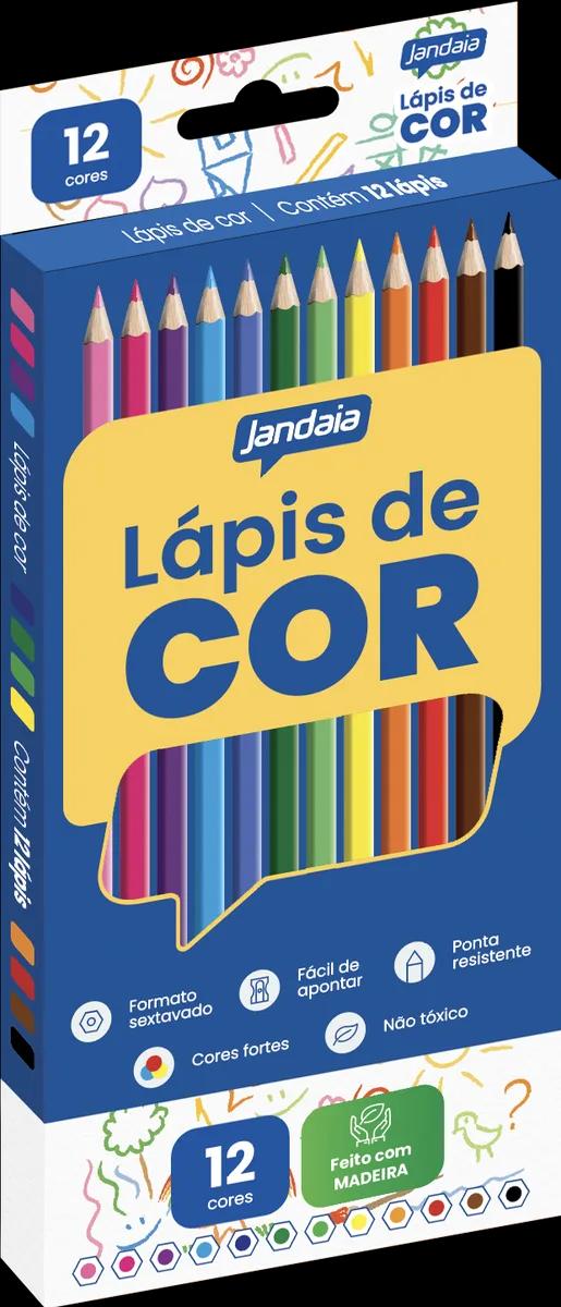 LAPIS DE COR 12 CORES MADEIRA - JANDAIA