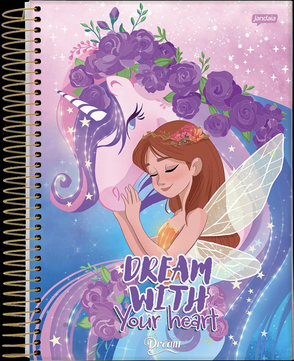 CADERNO ESPIRAL UNIVERSITÁRIO CAPA DURA 01 MATÉRIA 80 FOLHAS - DREAM — miniatura 3