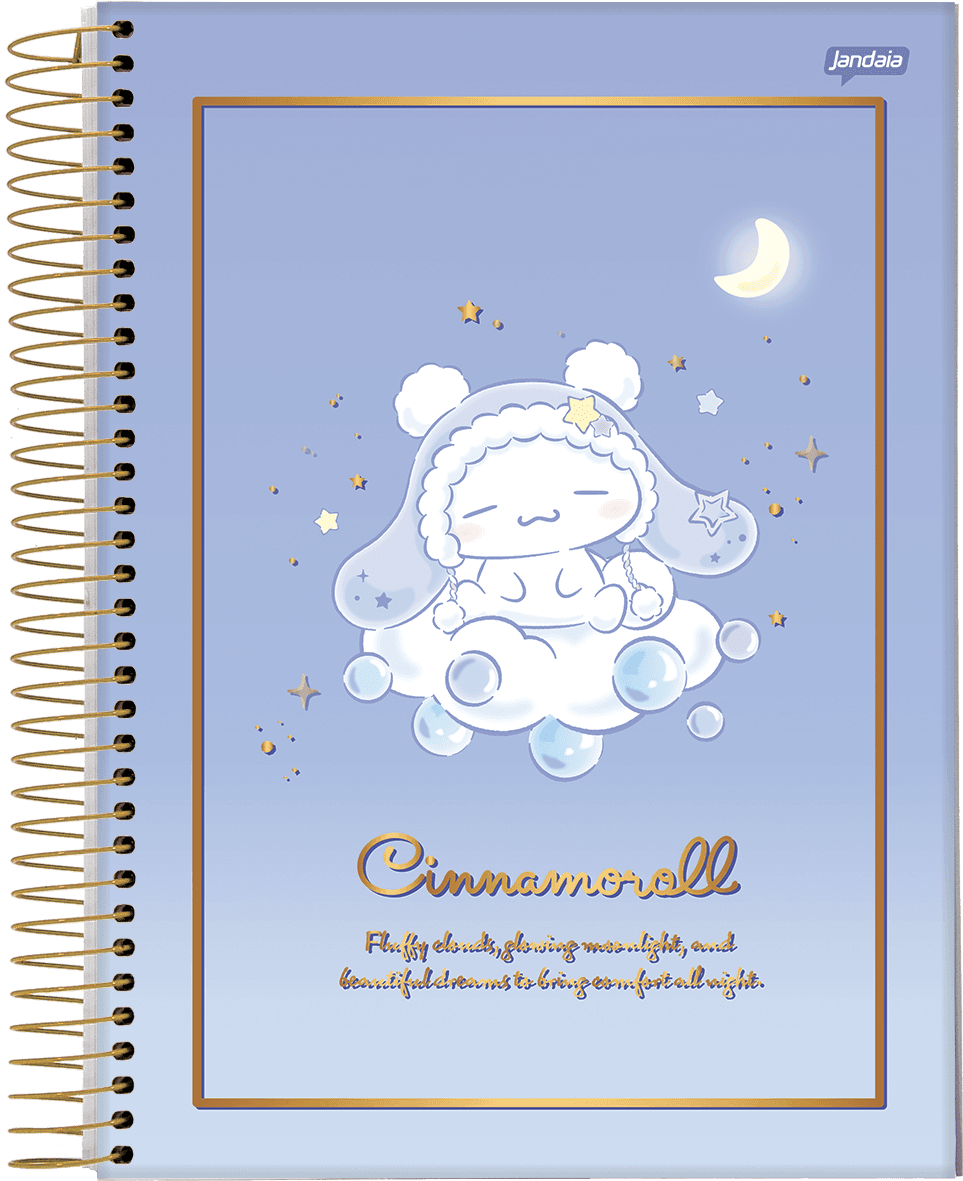 CADERNO ESPIRAL UNIVERSITÁRIO CAPA DURA 01 MATÉRIA 80 FOLHAS - CINNAMOROLL — miniatura 2