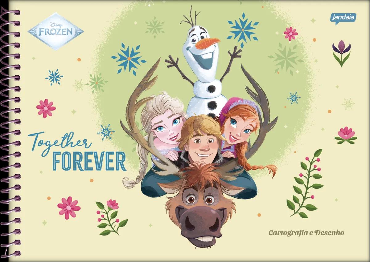 CADERNO ESPIRAL CAPA DURA 80 FOLHAS CARTOGRAFIA - FROZEN