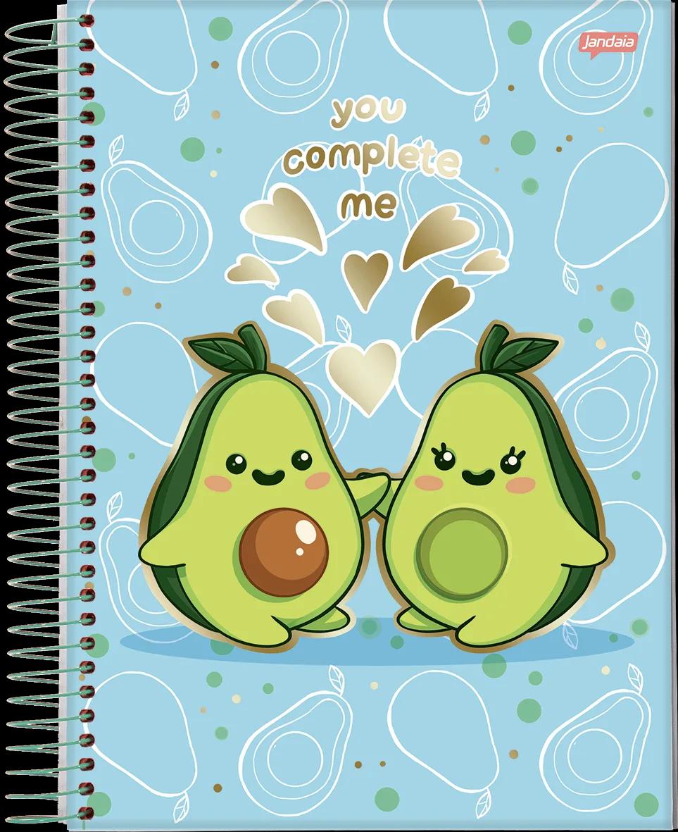 CADERNO ESPIRAL UNIVERSITÁRIO CAPA DURA 01 MATÉRIA 80 FOLHAS - AVOCADO