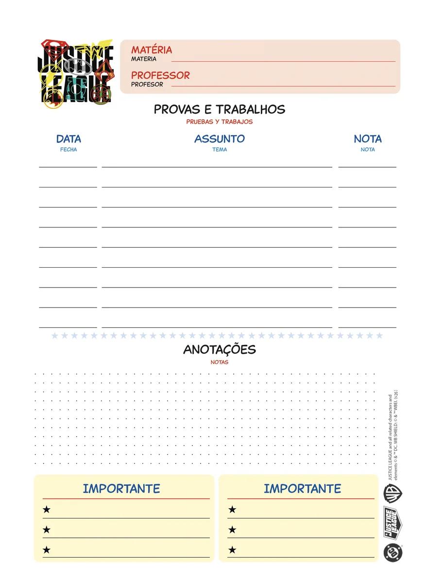 CADERNO ESPIRAL UNIVERSITÁRIO CAPA DURA 15 MATÉRIAS 240 FOLHAS - LIGA DA JUSTIÇA — miniatura 7