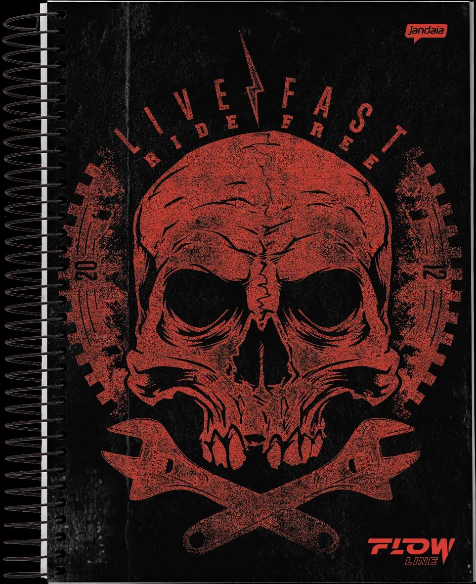 CADERNO ESPIRAL 1/4 CAPA DURA 80 FOLHAS - FLOW