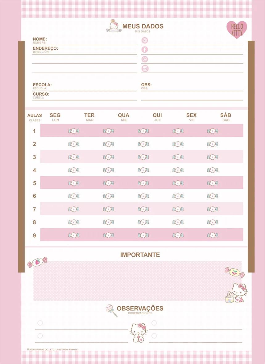 CADERNO ESPIRAL CAPA DURA 1/8 80 FOLHAS - HELLO KITTY — miniatura 5