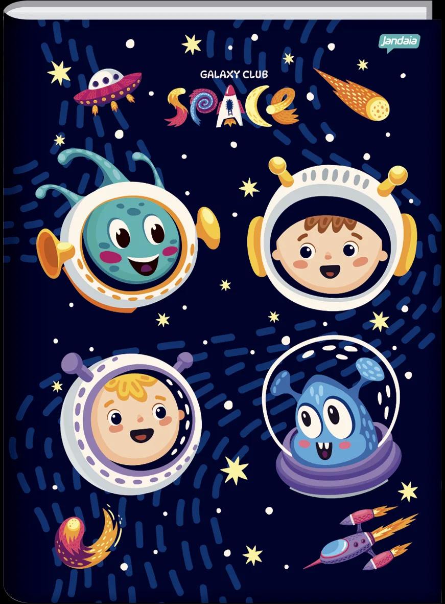 CADERNO BROCHURA CAPA DURA UNIVERSITÁRIO 80 FOLHAS - GALAXY CLUB SPACE — miniatura 2