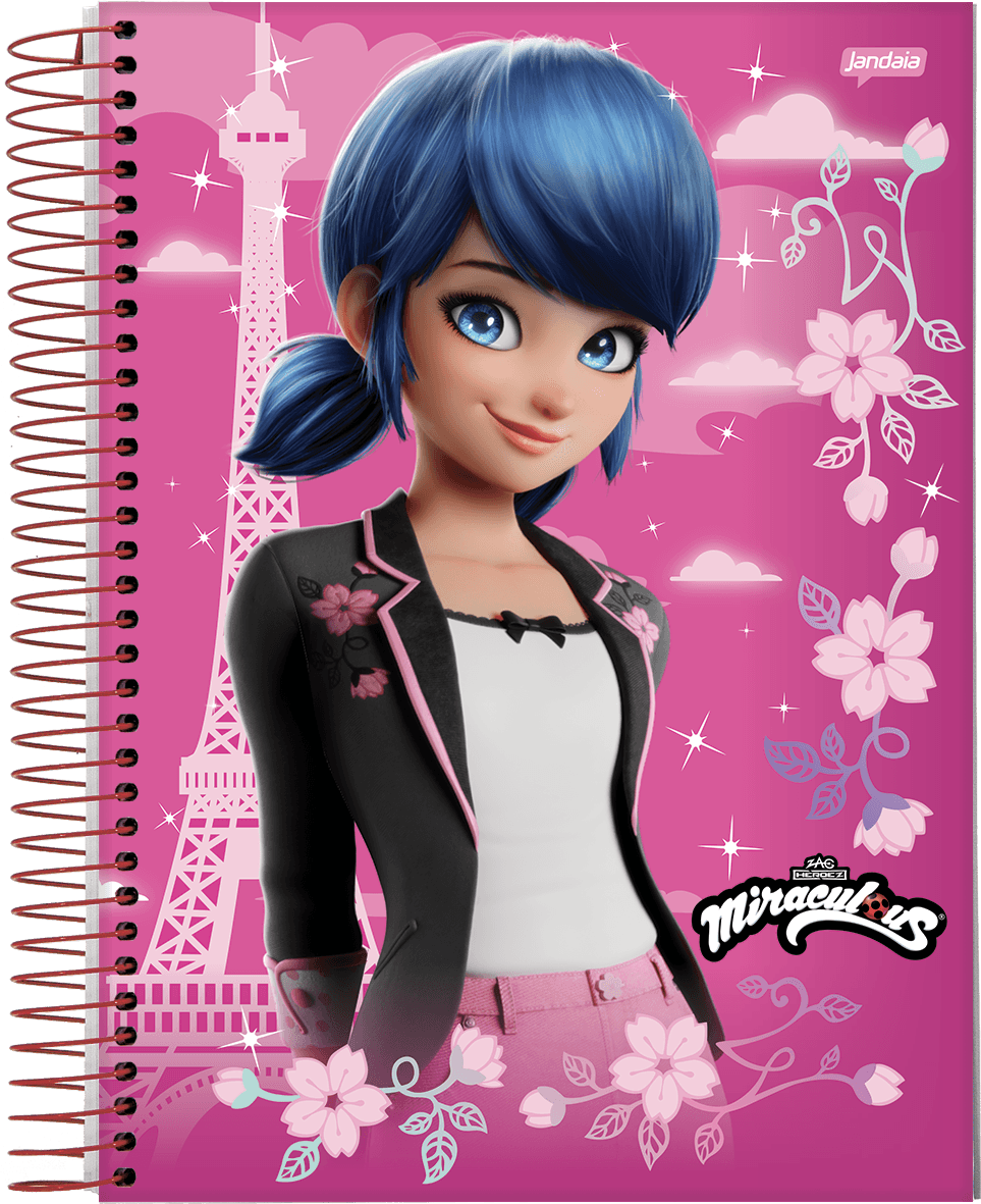CADERNO ESPIRAL UNIVERSITÁRIO CAPA DURA 01 MATÉRIA 80 FOLHAS - MIRACULOUS — miniatura 4