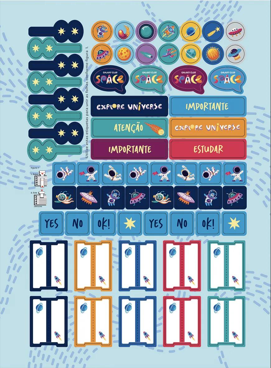 CADERNO ESPIRAL CAPA DURA 1/8 80 FOLHAS - GALAXY CLUB SPACE — miniatura 7