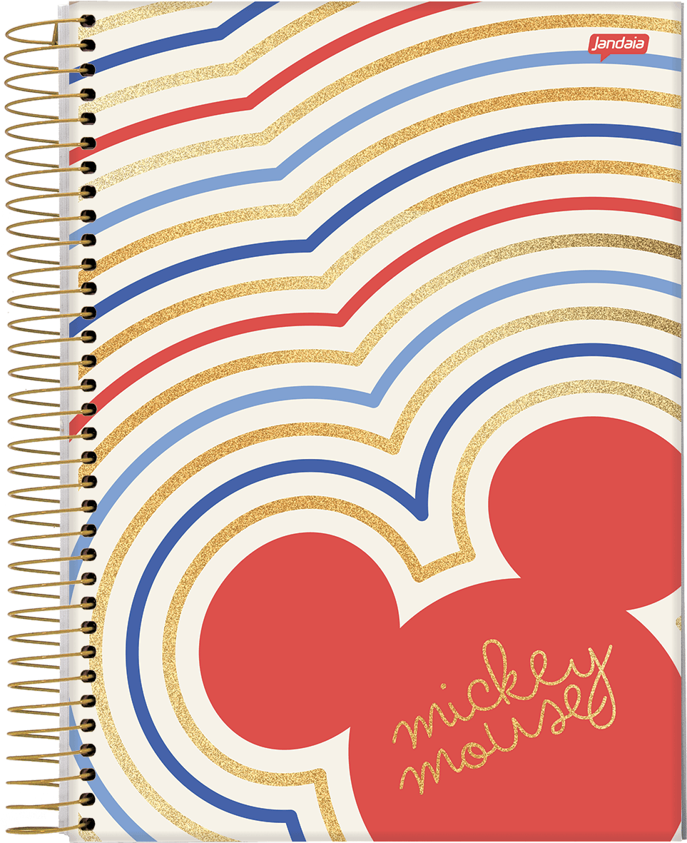 CADERNO ESPIRAL UNIVERSITÁRIO CAPA DURA 01 MATÉRIA 80 FOLHAS - MICKEY ARTS — miniatura 3