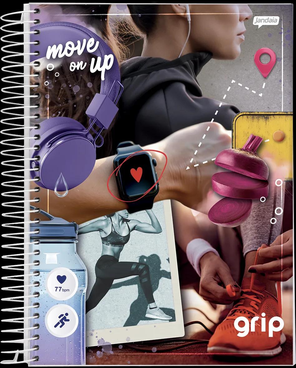 CADERNO ESPIRAL UNIVERSITÁRIO CAPA DURA 10 MATÉRIAS  160  FOLHAS - GRIP — miniatura 3