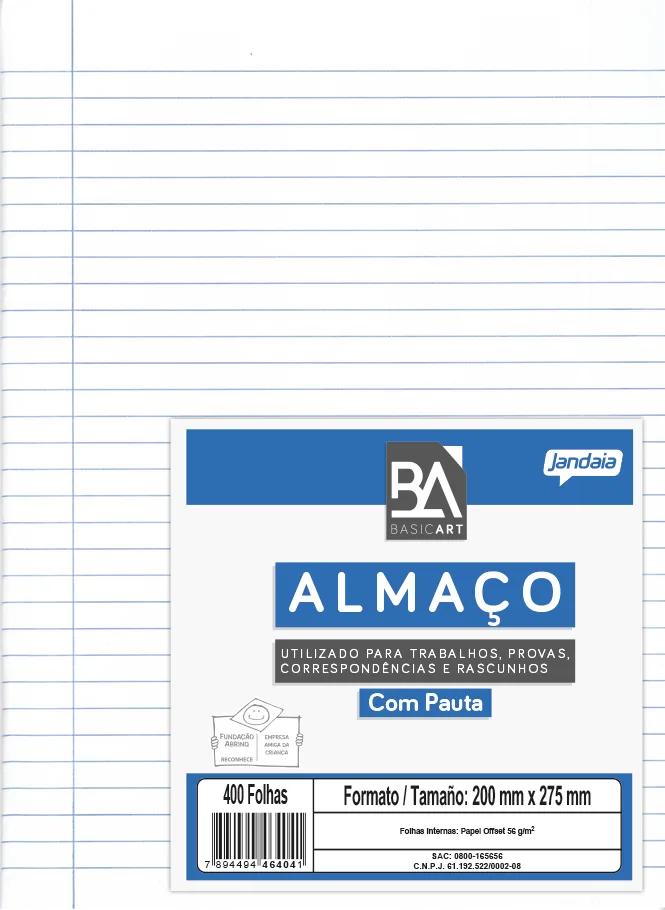 ALMAÇO UNIVERSITÁRIO 200X275MM 400FLS - BASIC ART